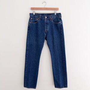 Levi's 501 Original Fit Jeans W32 L32 100% Cotton Denim Straight Leg Dark Wash